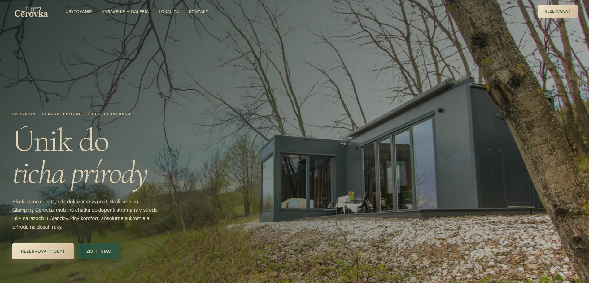 Cerovka glamping úvodný obrázok